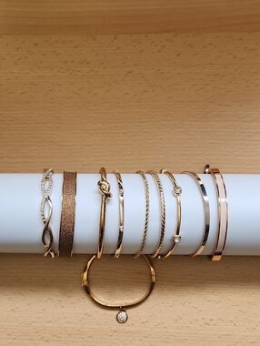 Daisy Fuentes Rose Gold 10-Piece Bracelet Set